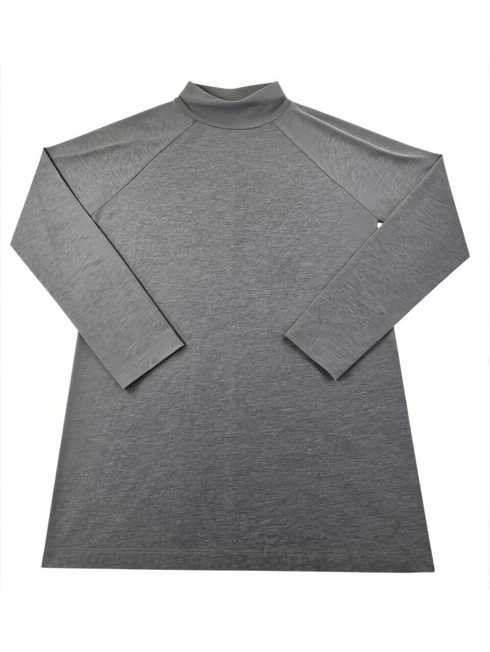 J.Jill Womens Medium Tall Luxe Supima Everyday Turtleneck Tunic Gray Heather